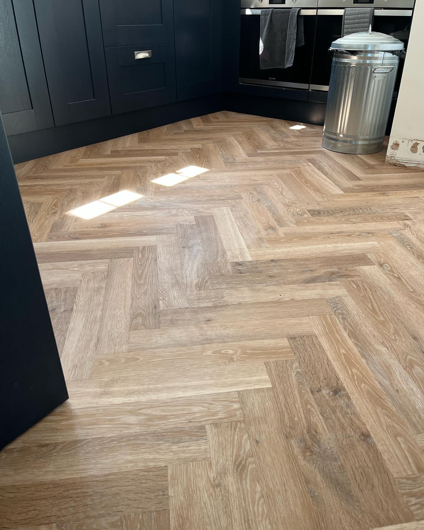LVT herringbone flooring in kitchen Exeter