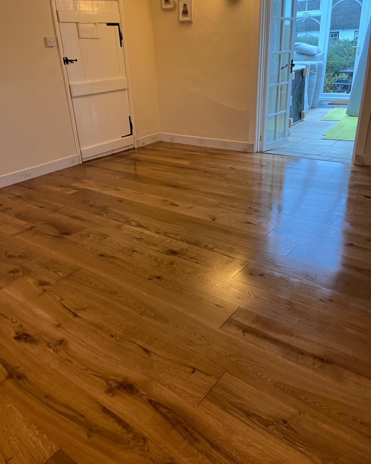 Oak wood flooring in hallway Exeter