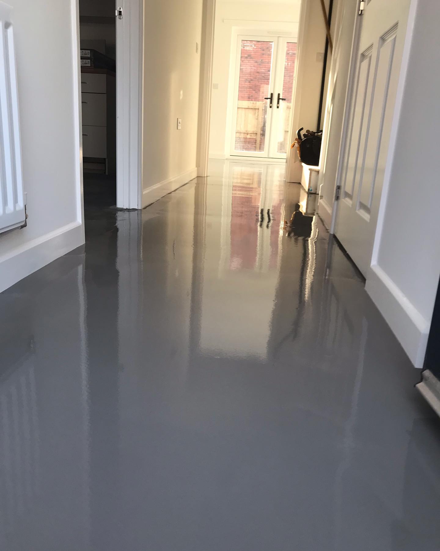Safety flooring installed in hallway Exeter