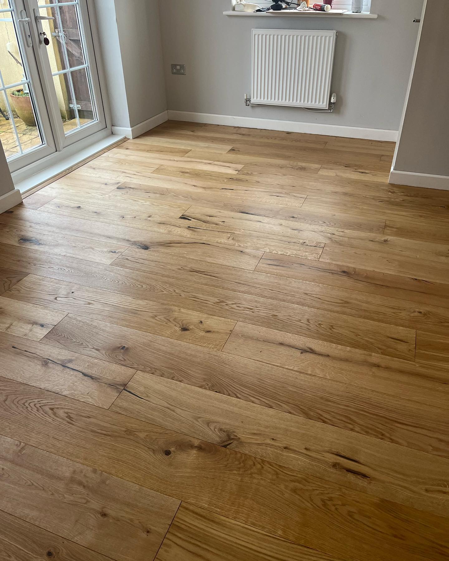 Solid oak wood flooring installed Exeter