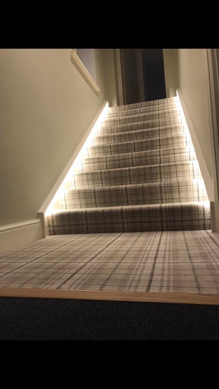 Stair carpet with LED lighting Exeter