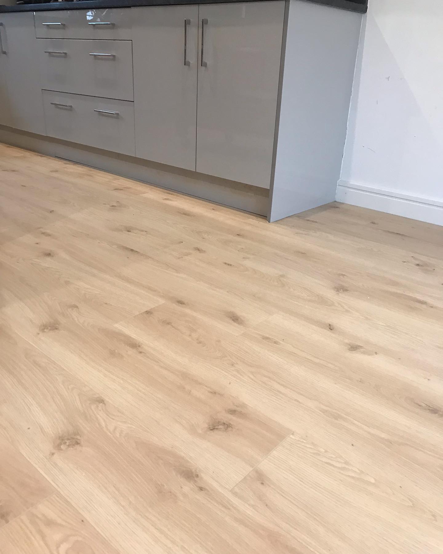 Wood effect flooring installed in kitchen Exeter